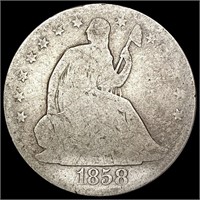 1858-O Seated Liberty Half Dollar NICELY