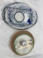 2 piles of China Plates