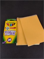 Steno Notebooks & Colored Pencils