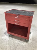 3-drawer tool chest on casters (red)
