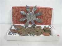 Vtg 80s' Chinese Throwing Star & Khidan Coins