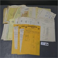 Large Lot of Local Bill Schlappig Receipts