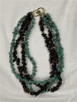 Faux Turquoise Multi-Strand Necklace