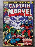 Captain Marvel #28 (1973) 3rd DRAX! 4th THANOS! +P