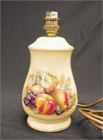 Aynsley fruit pattern electric lamp