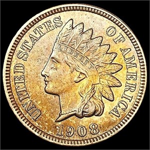 1908-S RD Indian Head Cent GEM BU