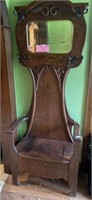 Early 20th Century Victorian Style Oak Hall Tree