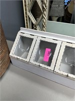 SHABBY CHIC 2 BIN SECTIONED STORAGE