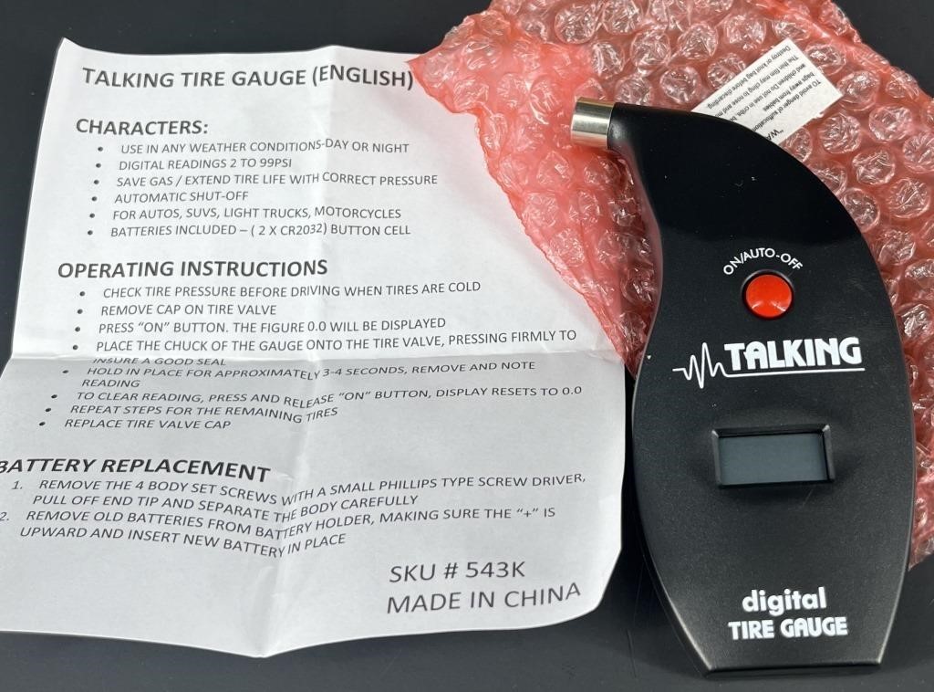 Digital Talking Tire Guage