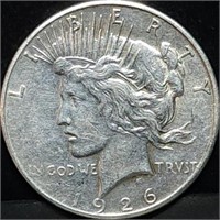 1926-D Peace Silver Dollar, Better Date