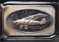 1 Troy Oz .999 Silver Spirit of St. Louis Bar