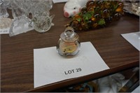 art glass perfume bottle signed Thorkelson