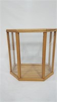 OAK TABLE TOP GLASS DISPLAY CASE