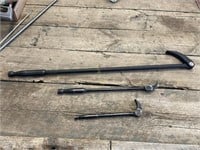 2-gear wrenches& 1-Matco pry bars