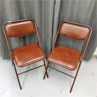 Two Metal Folding Chairs