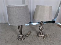 (2) Gray Table Lamps