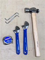 ball peen hammer, crescent wrenches & more