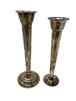 Gorham Single stem silver plated vases