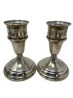 Towle Matching pair of sterling candle holders
