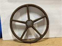 14" Gate Valve Handle Steel Wheel Vintage