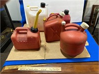 (5) Plastic Gas Cans
