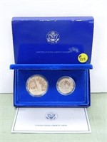 1986 Statue of Liberty Silver Dollar and Clad Half