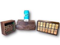 Vintage Wood & Plastic Dominos Sets (One Complete)