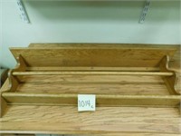 Oak Shelf w/ Plate Rack & Towel Bar (36")