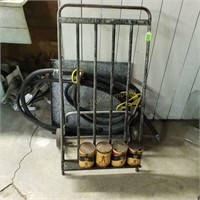 Display Rack w/Archer Cans & Gas Pump Hoses