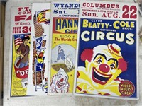 4 Circus Posters 14" x 22"