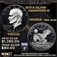 Proof ***Auction Highlight*** 1973-s Silver Eisenh