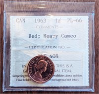 1963 Canada ICCS Graded Small Cent - PL-66