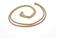 Rose gold rope chain necklace