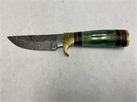 Custom 10” Knife Full Tanged Damascus D-2 Steel