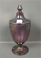 Fenton Wisteria #636 1lb Paneled Covered Candy Jar