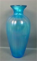 Fenton Celeste Blue #891 Ribbed Urn Vase