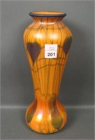 Imperial Freehand Leaf & Vine Art Glass Vase