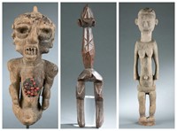 3 African style figures. 20th century.
