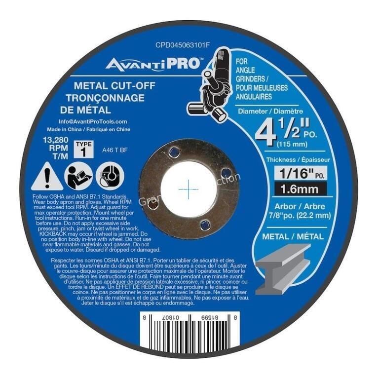 25-Pack AvantiPro Metal Cut-Off Discs
