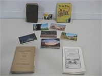 Assorted Vtg Books & Postcards