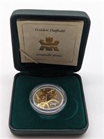 2003 Golden Sterling Daffodil Silver Coin Canada