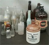 Box-Vintage Bottles, Beverages, Purex, & Others