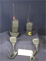 Qty 2 Used Motorola CP200D 2-Way Radios w/ Mics