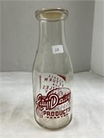 Yorkton City Dairy Products Milk Bottle