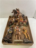 ASSORTED NATIVE AMERICAN STATUES - 8-9"