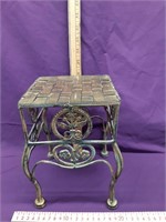 9 1/2" decorative Little Metal Foot Stool