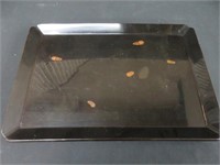 BLACK LACQUERED SERVING TRAY
