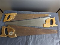 Lot of 3 Wooden Handle Hand Saws
