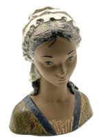 Large Lladro Bust of a Young Maiden.