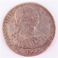 Coin 1791 Spanish / Mexican 8 Reales Coin